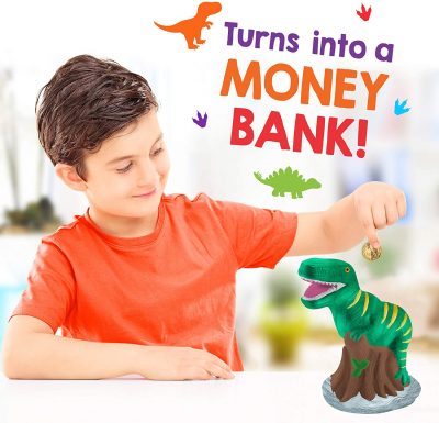 Paint Your Own Dinosaur Money Bank