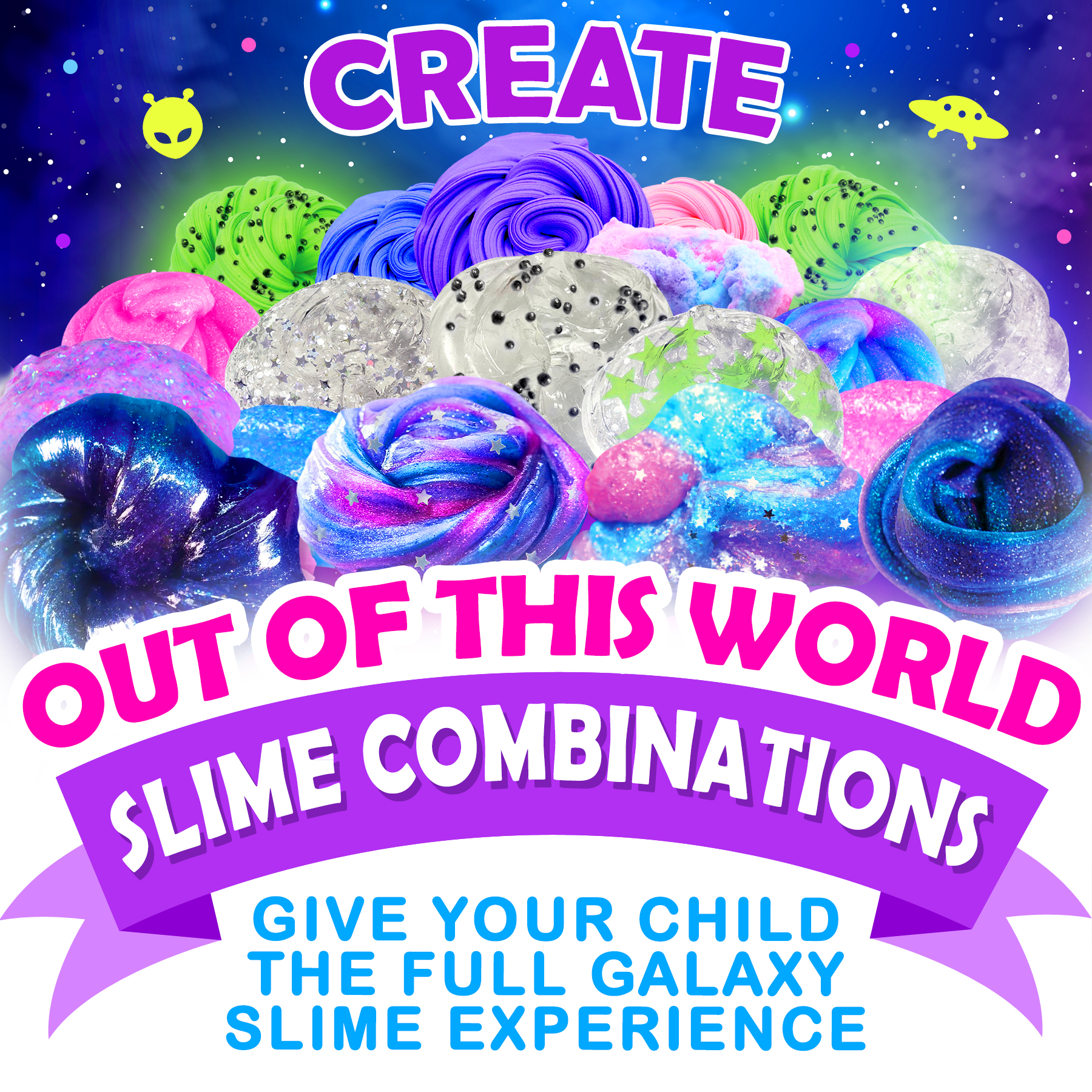 GRAFIX SCENTED SLIME KIT Make Your Own Slime W/ Sparkly Silver