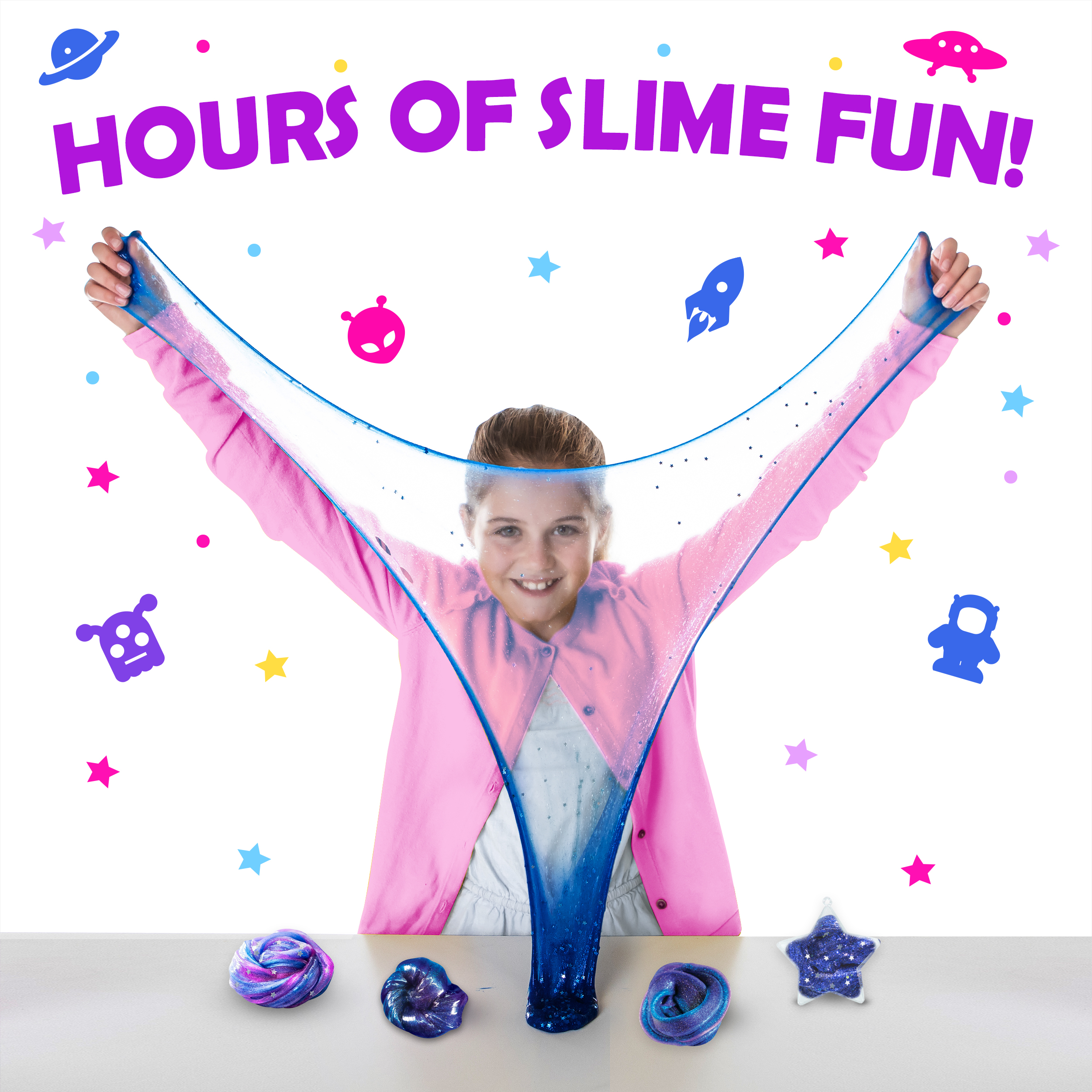 Original Stationery Galaxy Slime Making Kit with Glow in The Dark Stars to  Make Glitter Galactic Slime! Slime Kits for Girls and