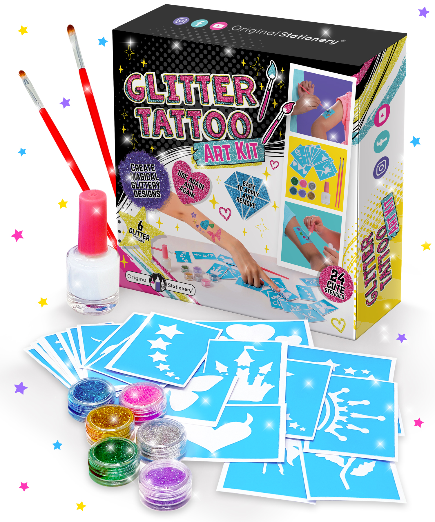 FabLab Glitter Tattoo Kit | Hobbycraft