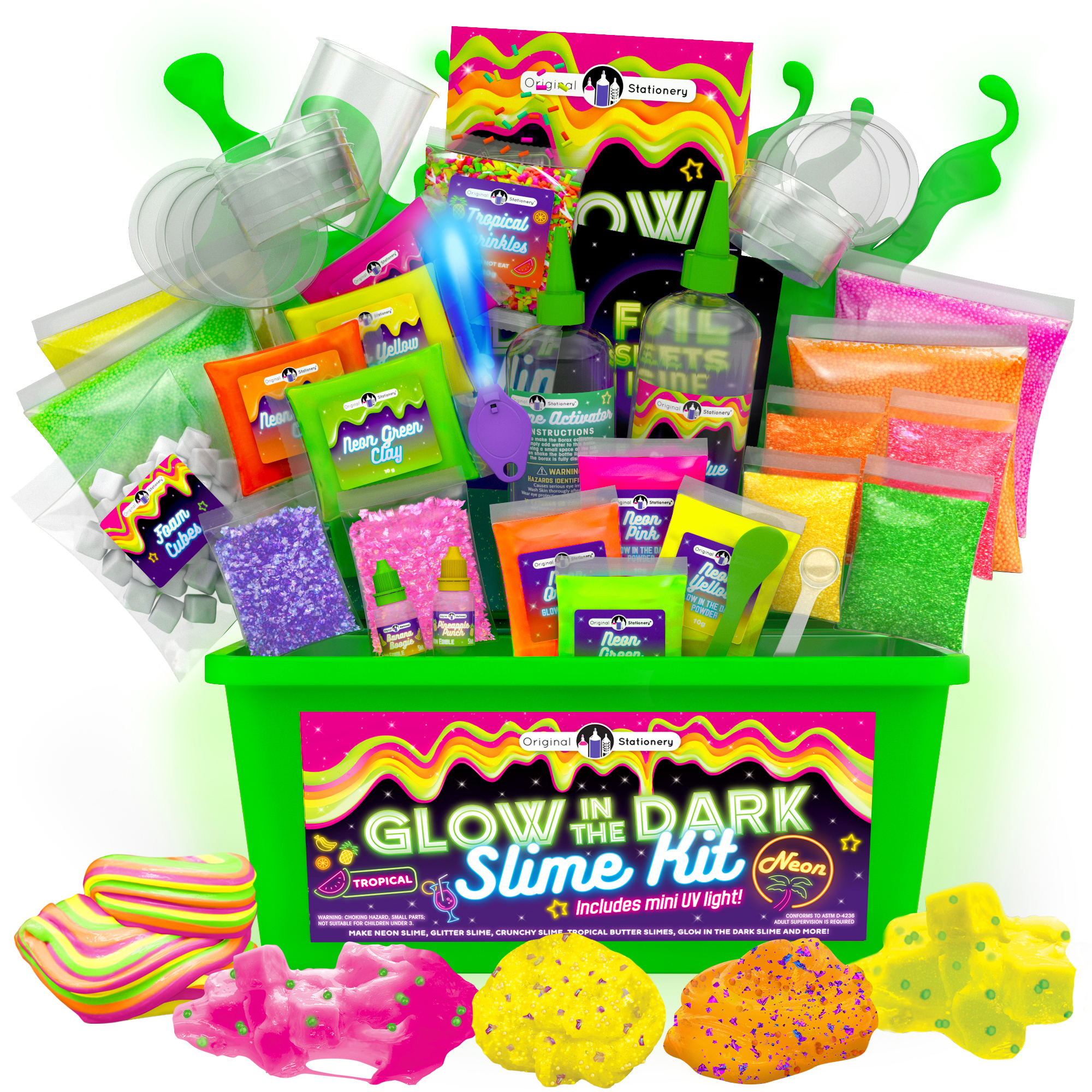 Original Stationery Unicorn Slime Kit, Slime Kit for Girls 10-12 to Make  Glow in The Dark Unicorn Slime for Kids, Amazing Christmas Crafts for Kids