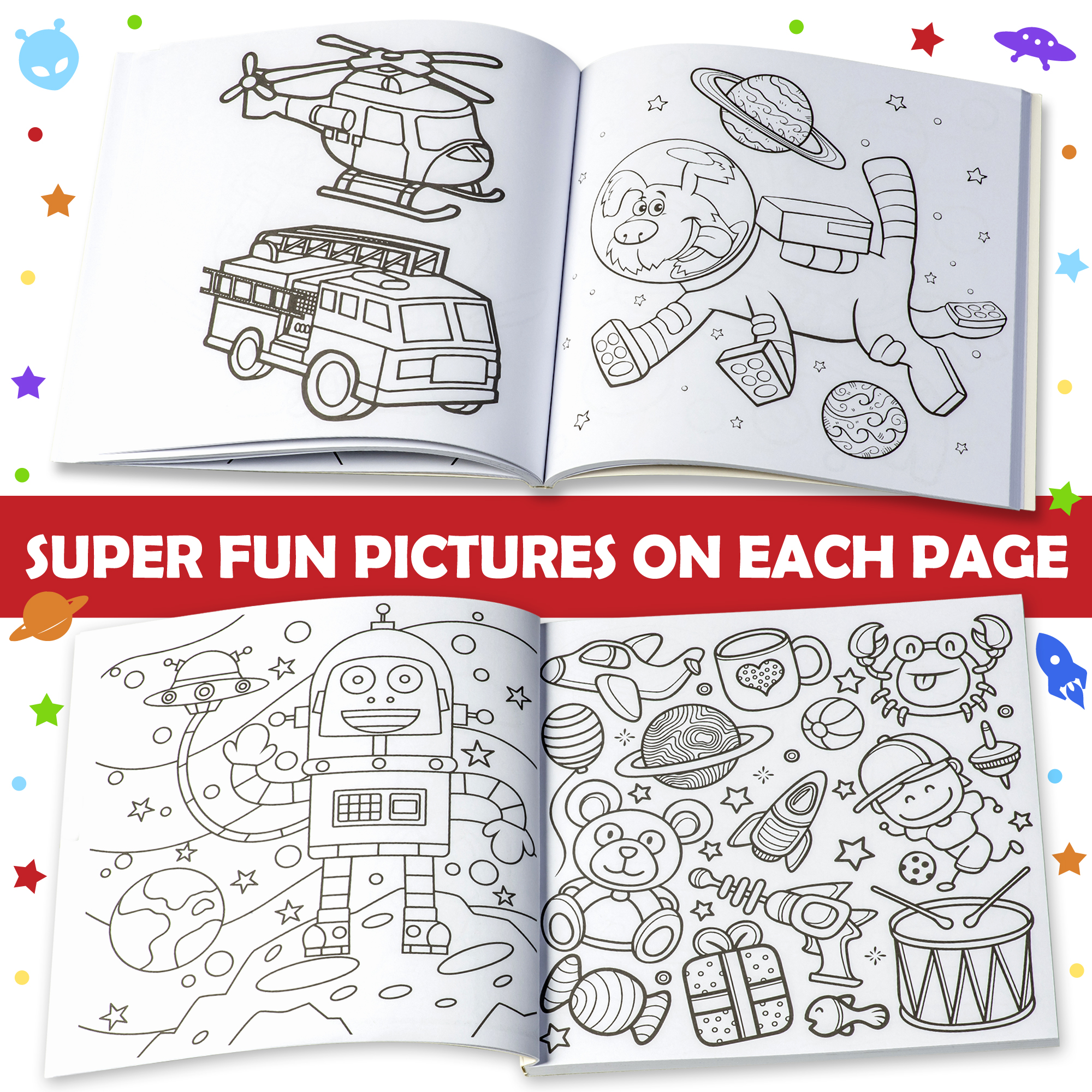 Coloring Books For Boys Ages 8-12: Fun, Easy, and Relaxing