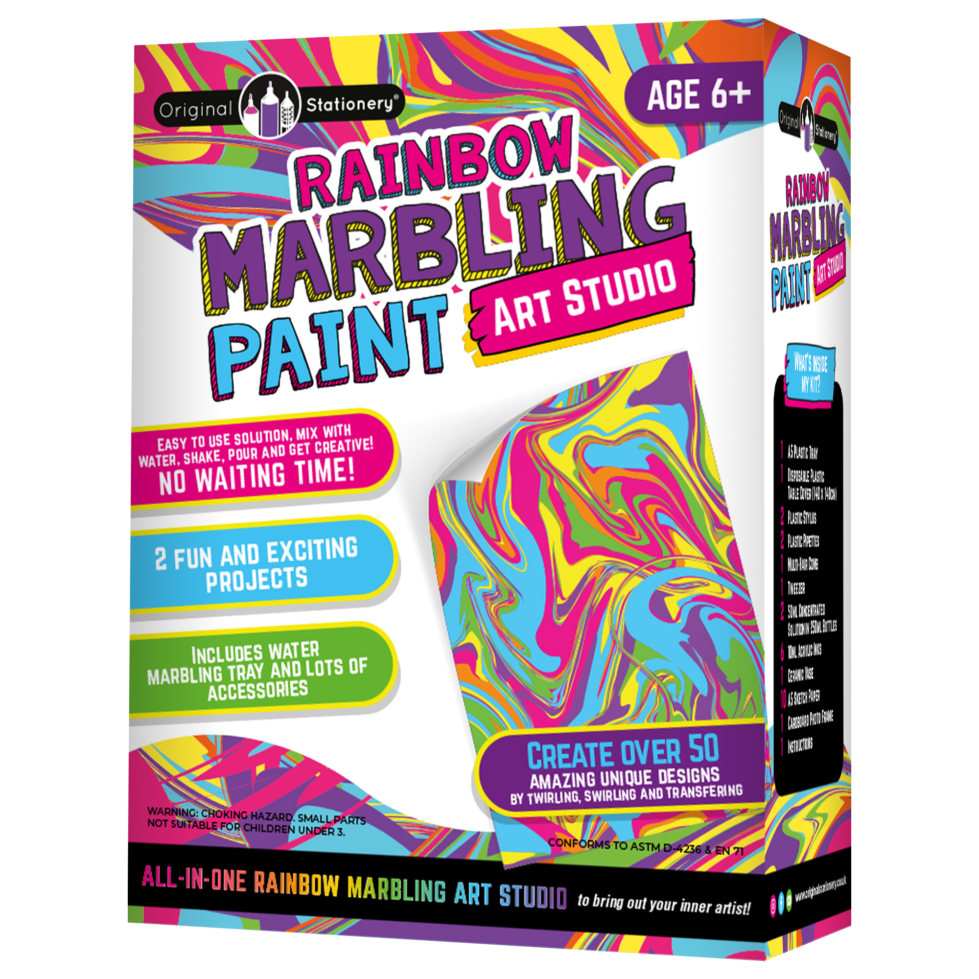 MADE BY ME made by me marbling paint studio, 25-piece marbling kit
